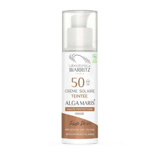 Getinte zonnecrème gelaat SPF 50