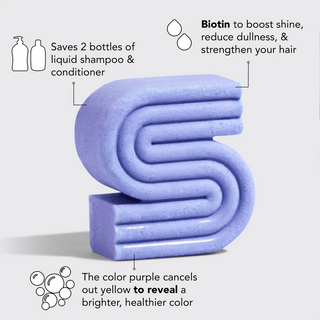 Purple toning Solid Shampoo - Biotin