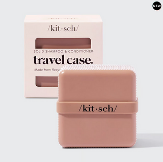 Travel case solid shampoo+conditioner