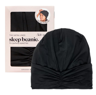 bonnet de nuit avec doublure en satin - noir