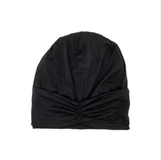 bonnet de nuit avec doublure en satin - noir