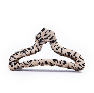 satin wrapped claw clip - leopard